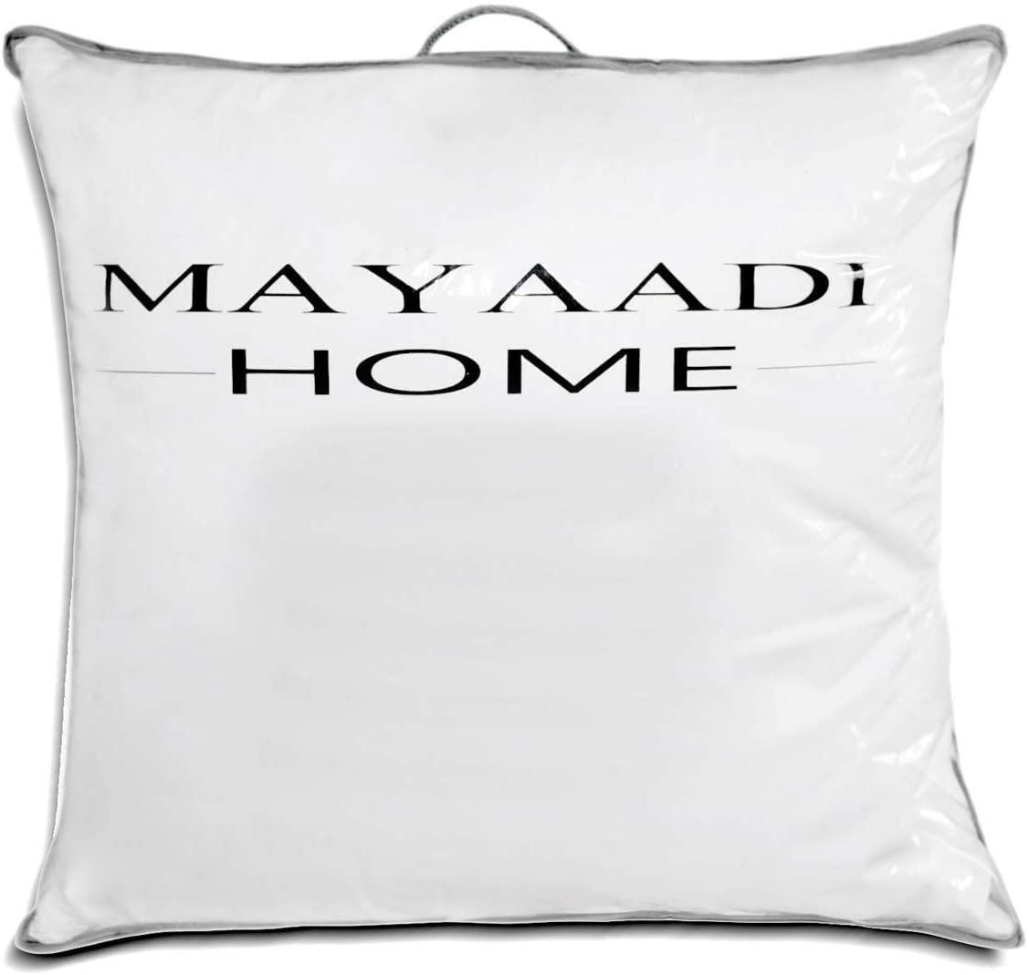 Mayaadi-Home Kopfkissen 80x80 cm | 1500g Füllung, 15% Daunen 85% Federn | 100% Natur Bezug aus Baumwolle | Optimales Kissen zum Schlafen | HS15 Daunenkissen
