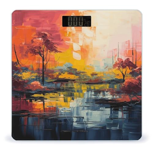 Báscula Digital de Baño con Pintura Colorida y Pantalla LCD miniatura 1