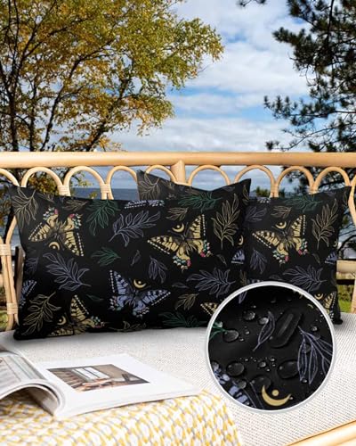 LEOKOTI Butterfly Outdoor Pillow Covers 20