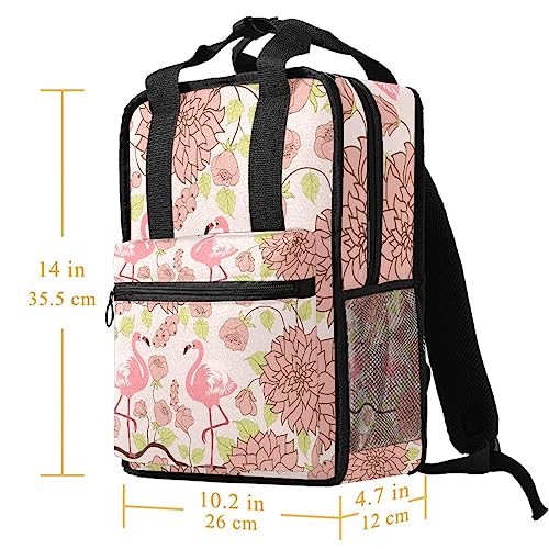 Sac à dos flamant rose garçon rétro multicolore ajustable - 5