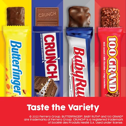 Assorted Butterfinger, CRUNCH, Baby Ruth, 100 Grand Candy Bars 28 Ct, 48 Oz - image 3