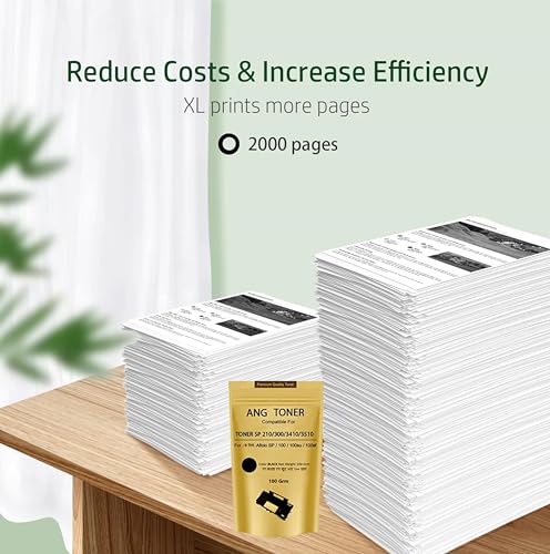 Image of ANG SP 210 SU Toner Powder for Ricoh SP210SU Multi-Function Laser Cartridge (Set of 2) 100% Compatible Toner Powder