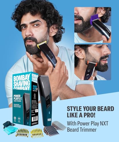 Image of Bombay Shaving Company Beard Trimmer Kit For Men | Power Play Nxt Beard Trimmer | Charcoal Face Wash | Beard Styling Pen | Tokyo Perfume | Travel Pouch | Beard Trimming Starter Kit | Beard Trimming Kit For All Skin Types | Travel Kit For Men