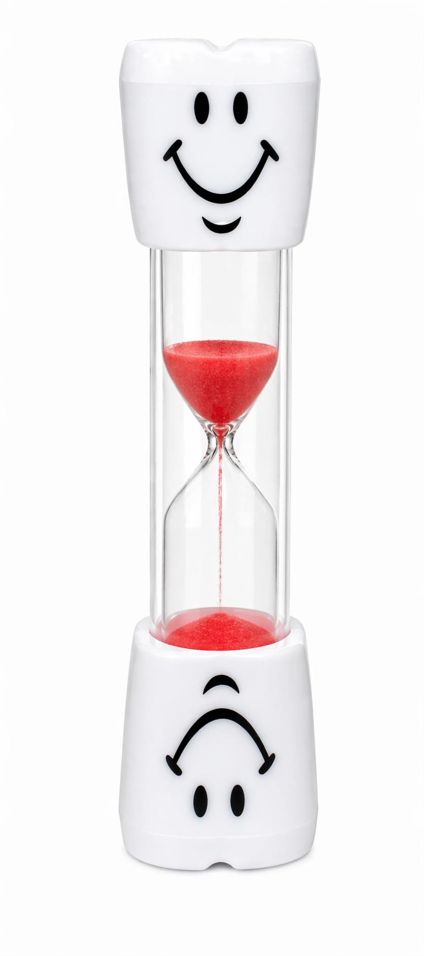 AKORD Children's Timer Hourglass Kids Sandglass Toothbrush, Red, 3 Minutes