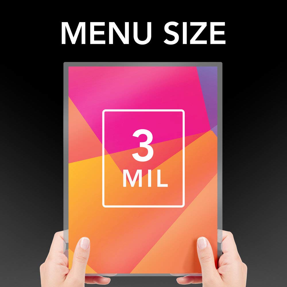 GBC Laminating Sheets / Pouches, HeatSeal Ultra Clear, Menu Size, 11-1/2