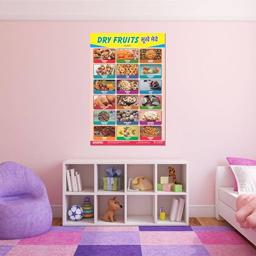 Image of ESCAPER Dry Fruits Educational Charts for Kids, Charts for Kids Learning (11.5 x 17.5 inches), Kids Study Material, Kids Learning Books, Educational Posters