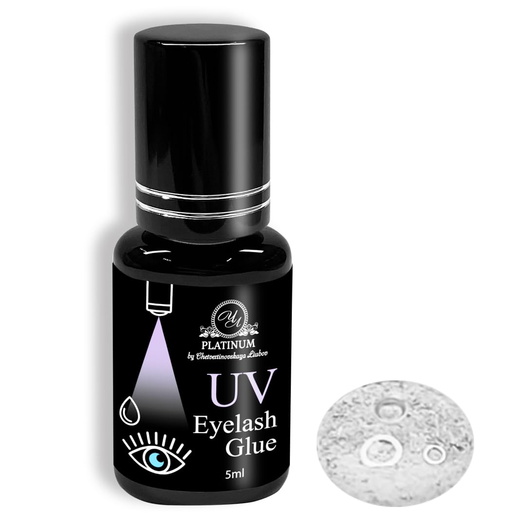 UV Wimpernkleber Clear – UV-aktivierter Wimpernkleber, Funktioniert nur unter UV-Licht – 1–3 Sek., 5 ml