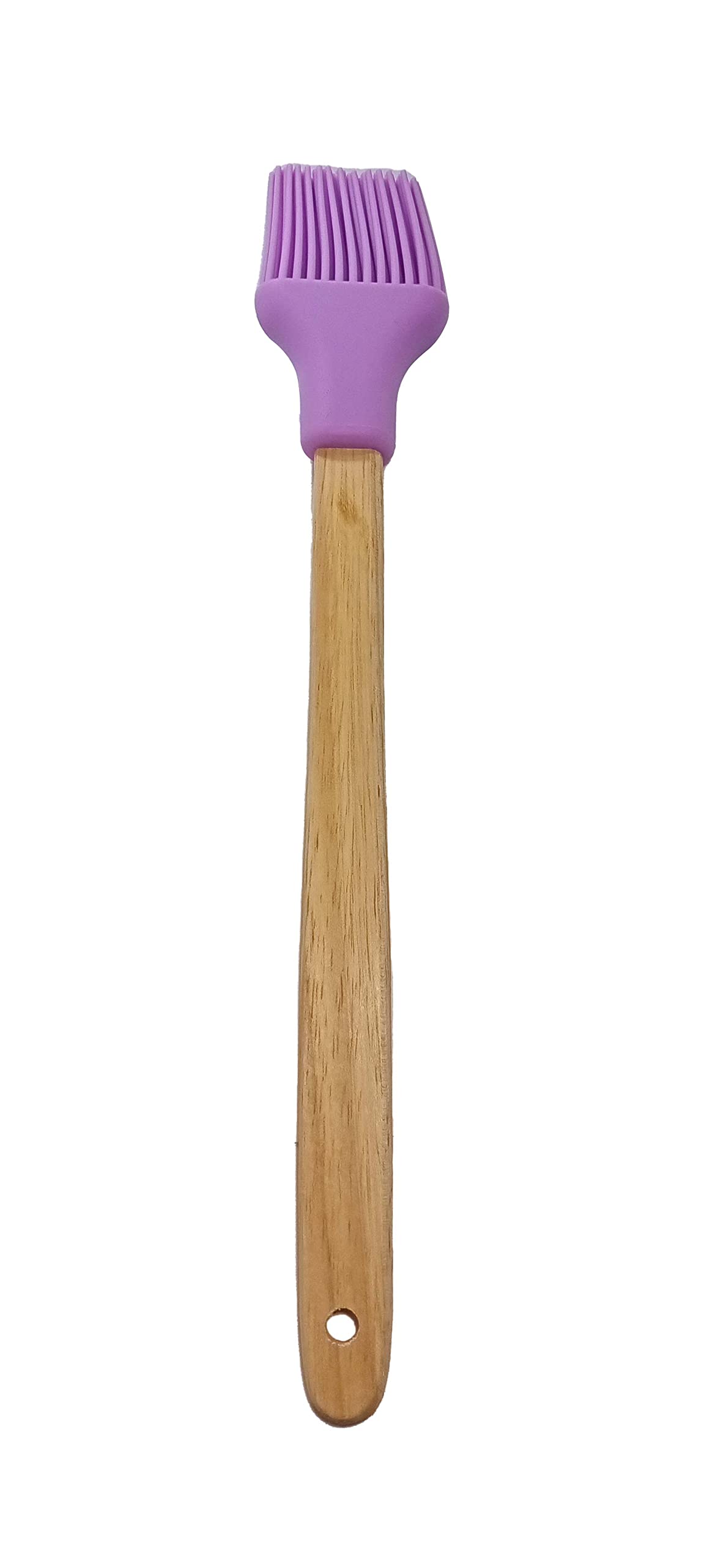 Nohunt Multipurpose Silicon Wooden Brush for Kitchen Cooking Oiling, Face, Clove Pastry Cake Mixer, Decorating, Baking, Glazing, Brush for Grilling Tandoor (1pc)