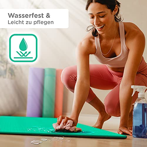 WOLFTHAL® Yogamat, 183 x 61 x 0,8 cm, antislip sportmat, milieuvriendelijk natuurlijk rubber, extra dik, fitnessmat, speciale demping, trainingsmat, workout, yogamat - Image 6