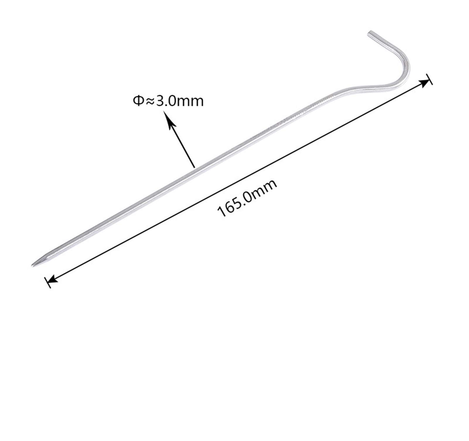 Clavos para Tienda de campaña, 8-12 Piezas, Clavijas de aleación de Titanio para Tienda de campaña, Senderismo, Escalada, Tienda Ultraligera, estacas para uñas, Tienda Fija (8 Piezas)