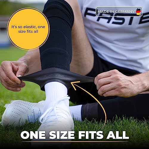 Paste ® Shin Guard Straps Soccer Silicone For Adult, Men, Women, Kids, Children & Youth Black - Shinguard Holders & Stays - Ankle Grip Tapes - Shin-Guard Stay, Tape & Bands As Football Accessories #TOP6