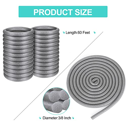 Image of 3 /8 inch Diameter x 60' Length Backer Rod Caulk Saver Foam Backer Rod for Gaps and Joints Backing Concrete Filler