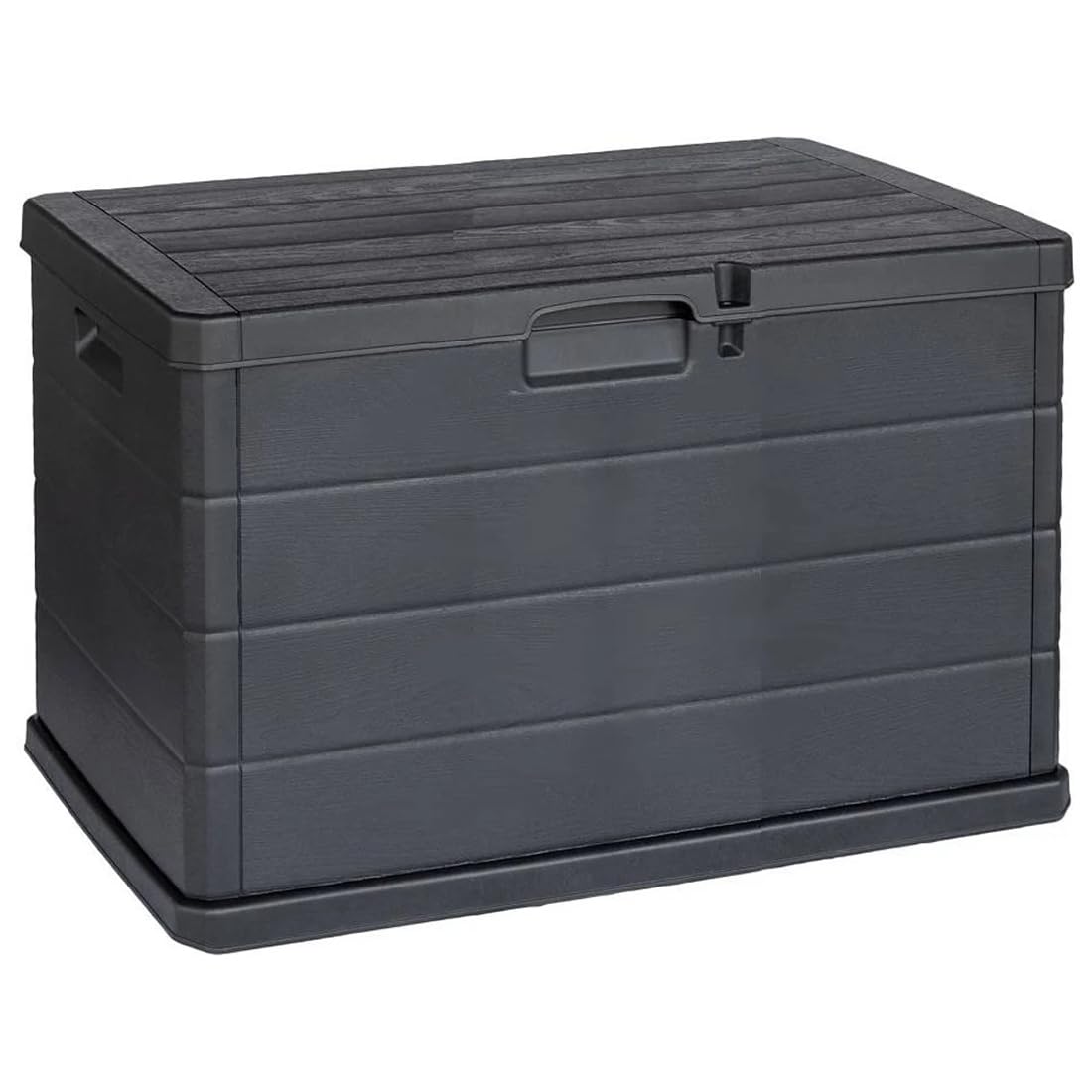 Acomoda Textil – Baúl de Almacenaje para Jardín con Gran Capacidad. Arcón Exterior de Resina y Sistema de Cierre para Ordenación en Patio y Terraza, Antracita 76X55X52 cm (170 Litros) - 2