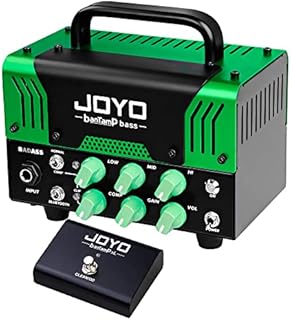 JOYO Bass Mini Amp Head 50 Watt BanTamp Badass Tube Amplifier Preamp Hybrid Tube Head Power Amp with Built-in Compressor, 3 Band EQ, Bluetooth