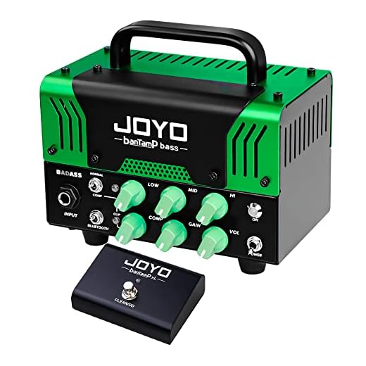 JOYO Badass Bass Mini Amp Head 50 Watt Preamp Hybrid Tube Power Amplifier (No Sound, Requires Extra Speaker & Headphone)