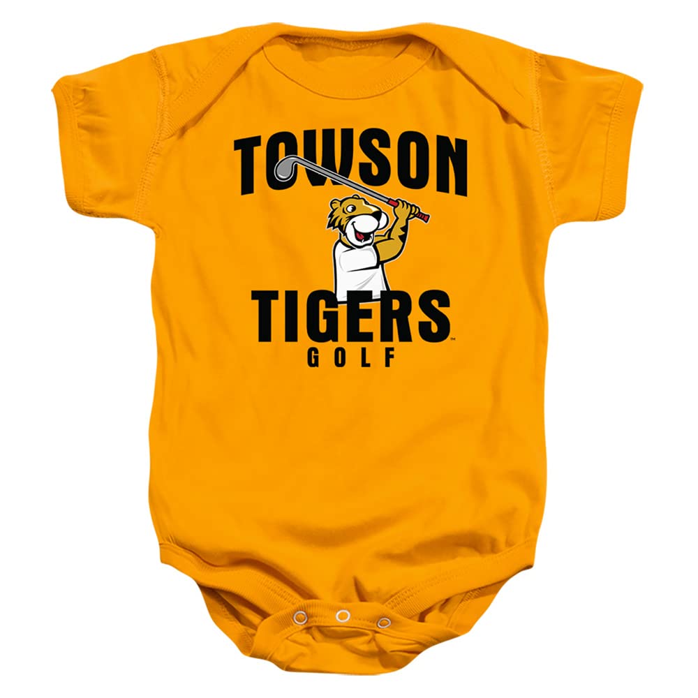 Towson University Official Golf Unisex Infant Snap Suit for Baby,Gold, 6 Months