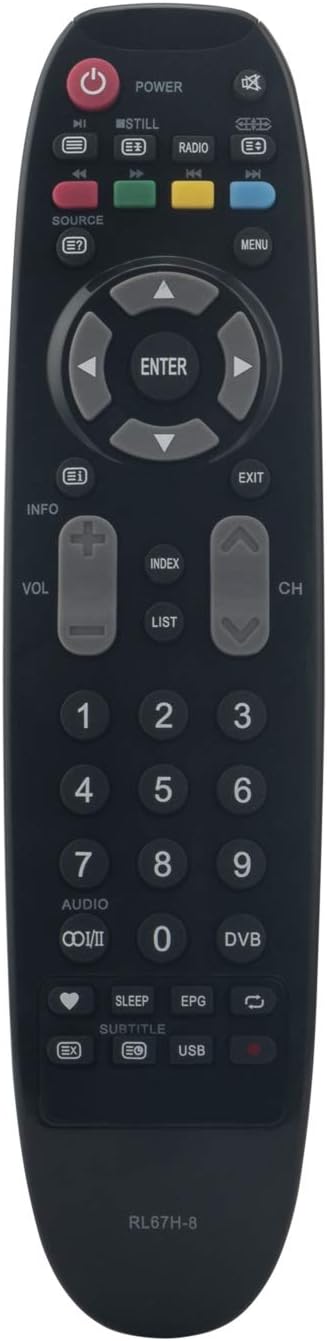 VINABTYRL67H-8 Remote Control replacement fit for CHANGHONG TV LED32C2000H LED28C2000DS LED28C2000S LED50C2000H LED50C2000IS LED29B1000S 32C2000H 28C2000DS 28C2000S 50C2000H 50C2000IS 29B1000S