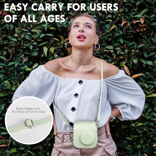 Funda protectora de cuero para cámara Fuji Mini SE/7 Plus miniatura 6