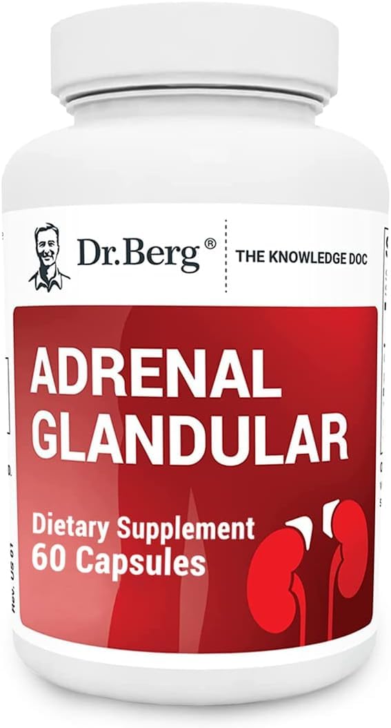 Athinika Nutrition Adrenal Glandular - Cortisol Manager, More Energy, Focus, Stress and Immunity Support with Hormone Balance Formula - Adrenal Fatigue Supplements - 60 Capsules