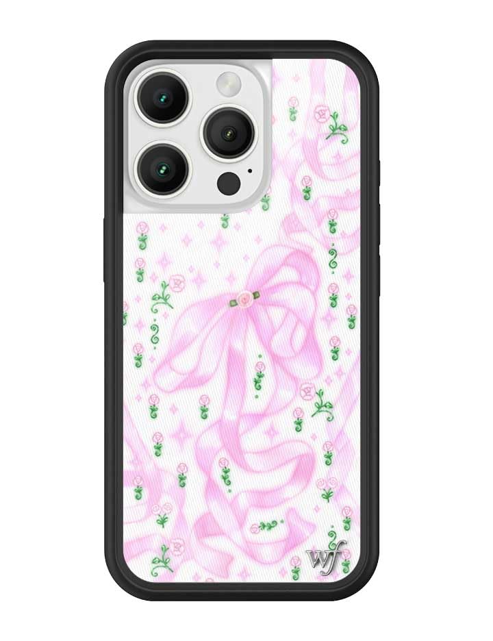 Image of Wildflower Cases - iPhone 16 Pro Compatible - Ribbons & Rosettes | Impact-Certified 6.5 ft Drop Protection Case, Raised Protective Bumper, Cute Aesthetic Design, Women-Owned Small Business