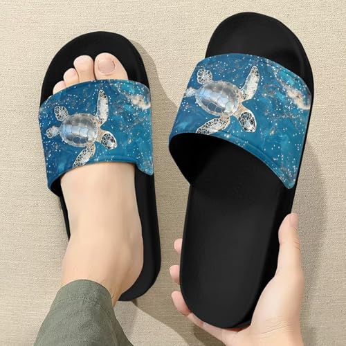 Image of Footwear for Mens Open Toe Athletic Sandals Anti-Slip Sole Slide Sandals Pillow House Flat Shoes Comfortable Slip On Slippers for Indoor & Outdoor