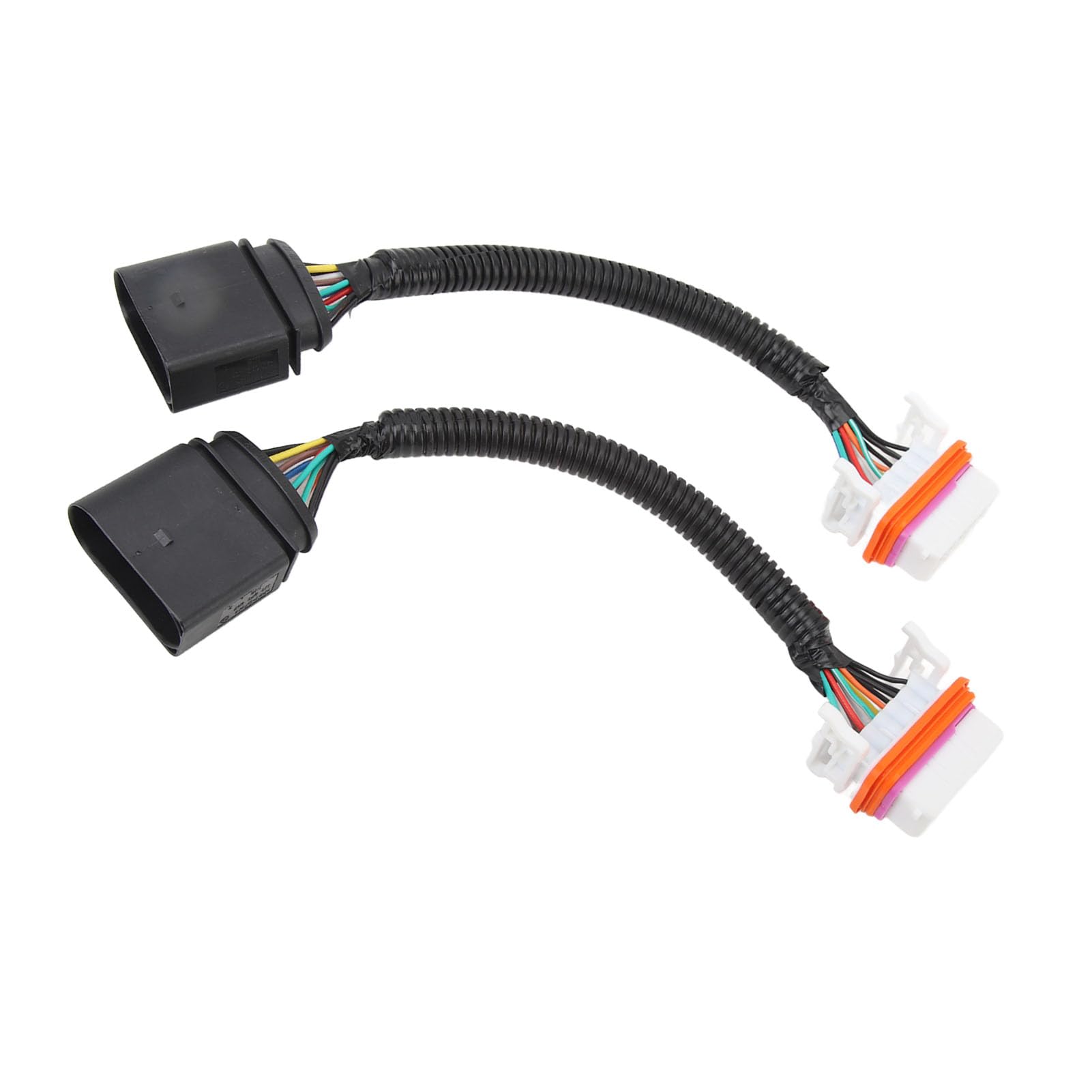 KIMISS 2 Stück HID-Scheinwerfer-Kabelbaum-Adapter 7L6 971 071 A Scheinwerfer-Kabelbaum-Adapter Kunststoff Auto HID-Scheinwerfer-Kabelanschluss