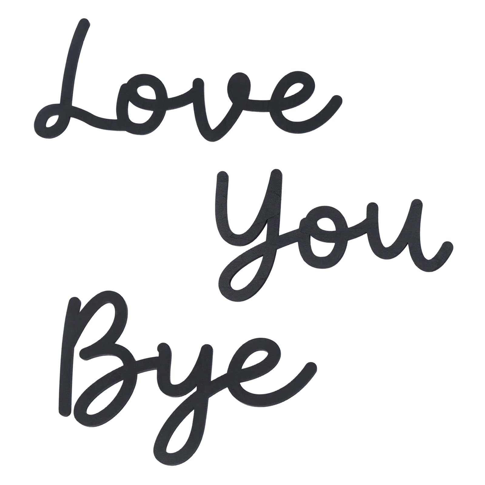 OYEFLY Love You Bye Wood Sign,Express Love and Warm for Your Family Lovers Wall Art Decor (Medium, style 1)