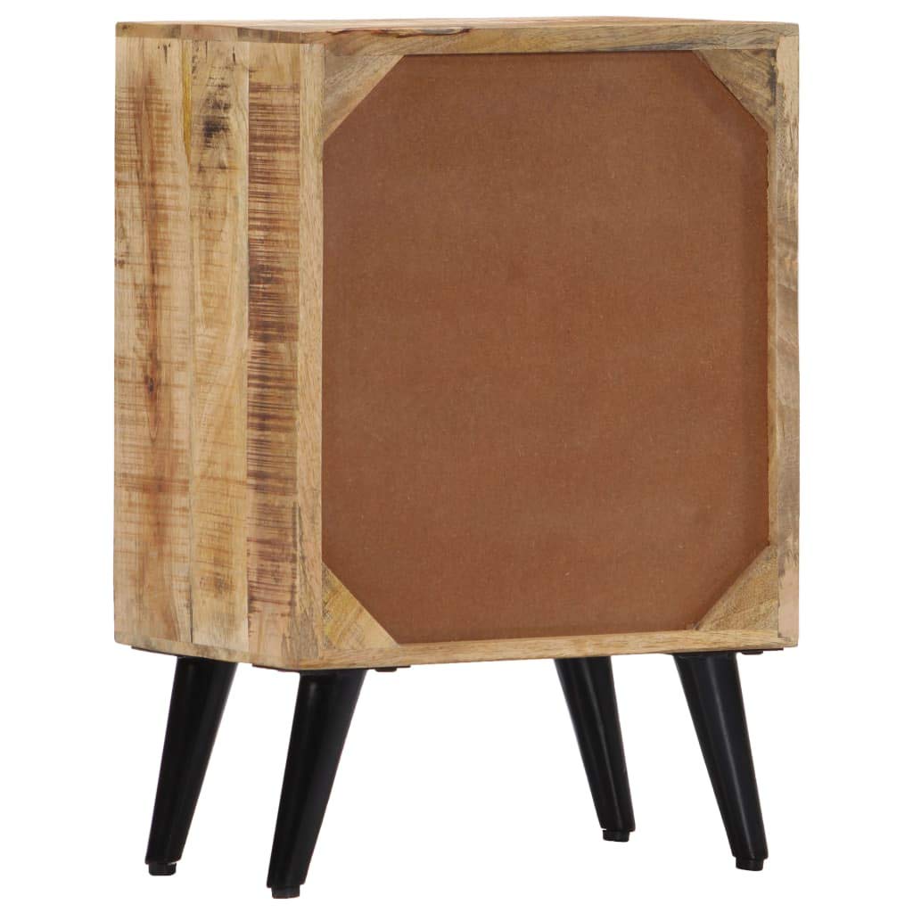 Generico Comodino 40x30x60 cm in Legno Massello di Mango,Comodini