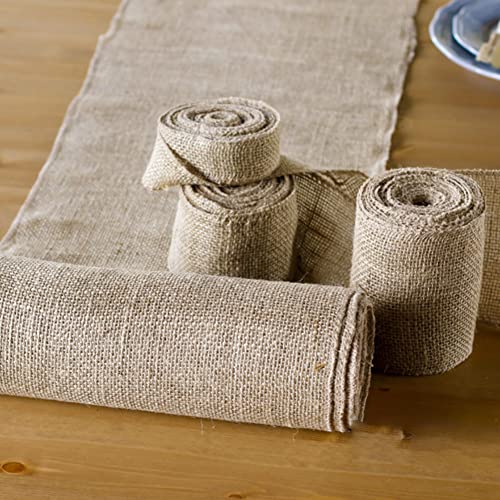Burlap Jute Ribbon Wide Natural Jute Burlap Fabric Craft Ribbon Roll 10 Yards 10cm - Image 2