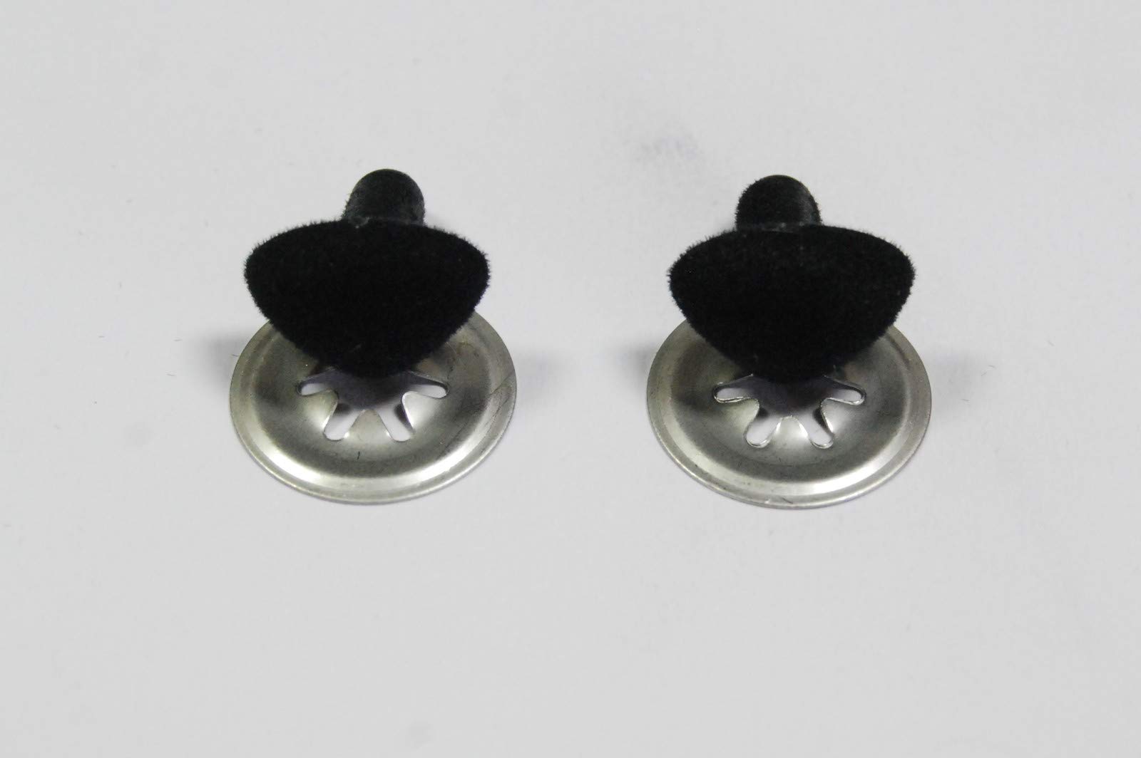 celloexpress FLOCK Black Cat/Triangle Noses 24mm Metal Backs - Teddy Bear & Soft Toy Making Detailed Noses - Pack of 2