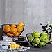 Sooyee Metal Wire Fruit Basket,Large Round Storage Baskets for Bread,Fruit,Snacks,Candy,Households Items.Fashion Fruit Bowl Decorate Living Room, Kitchen, Countertop (Black)