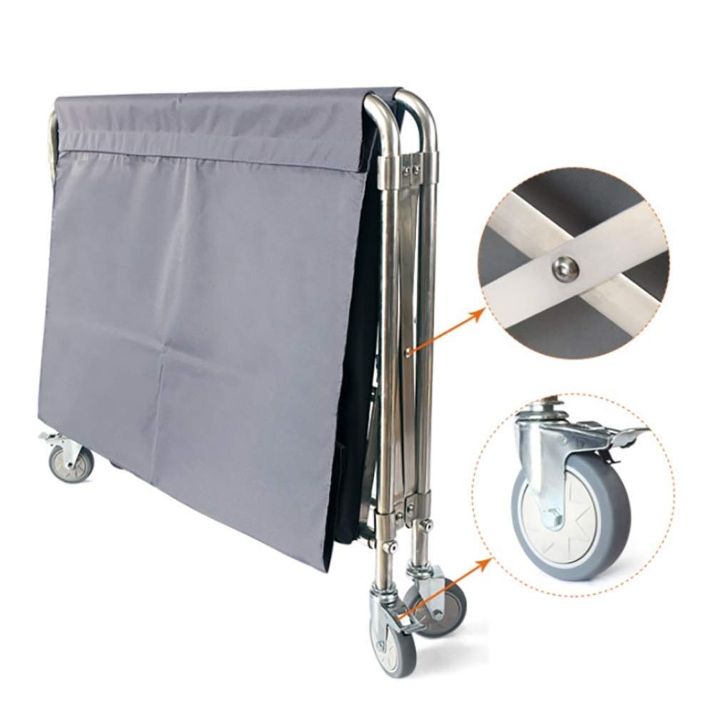 Carrelli Mobili, Carrello per Uso Domestico Carrello Grigio Grigio Pieghevole Pieghevole Pieghevole Carrello con Ruote Rotolanti, Carrello Portatile in Acciaio Inox Commerciale con Borsa Mobi