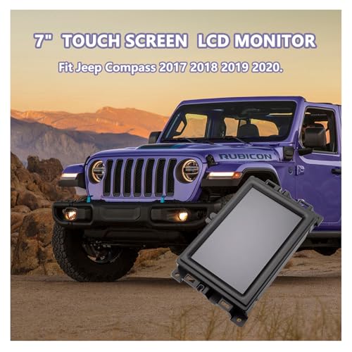 Image of New Replacement 7 inch Uconnect LCD Display with Bracke LCD Monitor Digitizer Radio Navigation Fit for Jeep Compass 2017-2020 TDO-WXGA0700K00033-V2 TDO-WXGA0700K00057-V1 LMB-K00057BL
