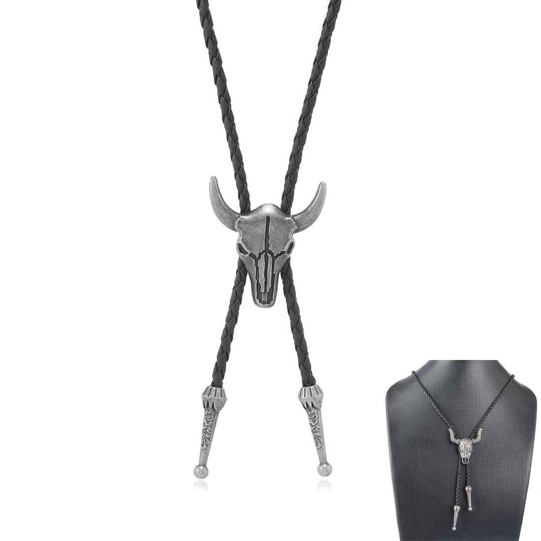 Teschio Di Mucca In Stile Tribale Cranio Con Ornamento Etnico