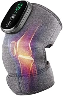 Cordless Knee Massager Shoulder Brace with Heat, 3-In-1 Heated Knee Elbow Shoulder Brace Wrap, Vibration Knee Heating Pad, 3 Vibrations and Heating Modes, Heating Pad for Knee Elbow Shoulder Relax