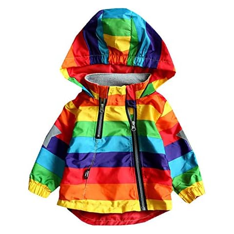ACARYI Rainbow Hooded Waterproof Children's Jacket Cover