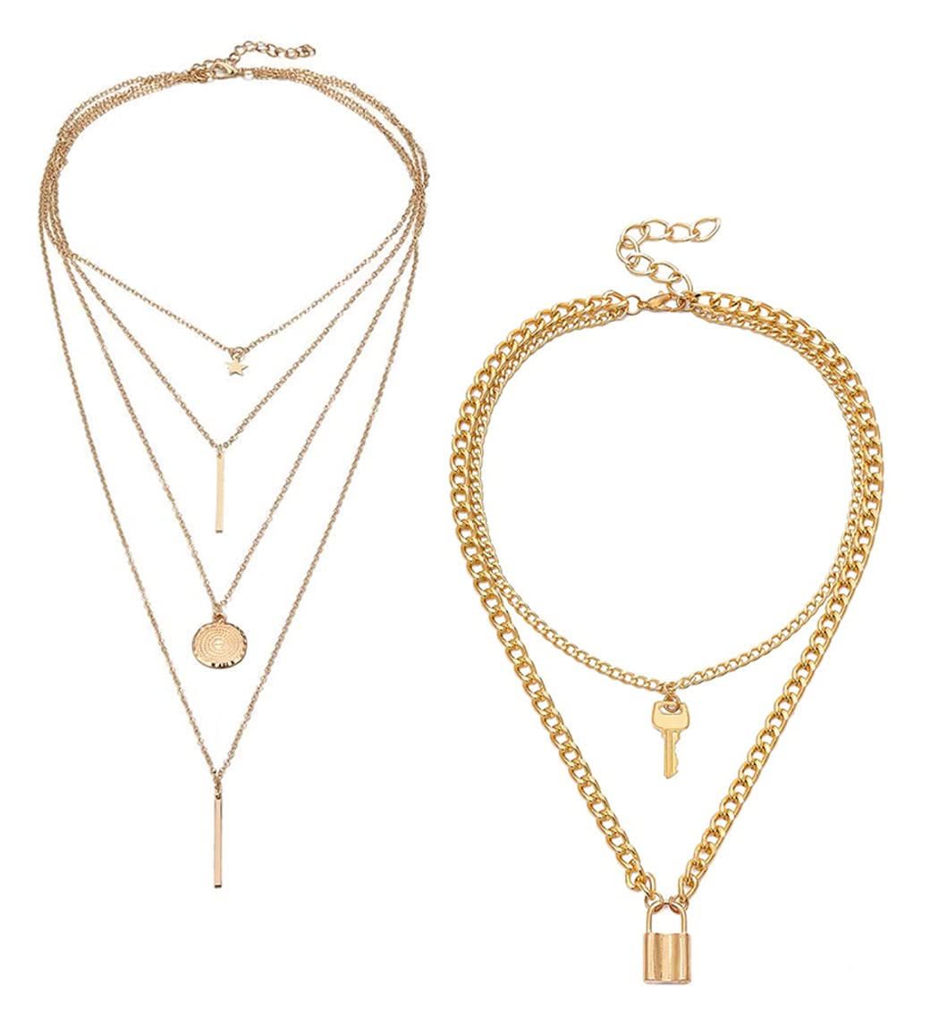 YouBella Jewellery Stylish Combo of Two Necklace Chains for Women and Girls (Style 2) (B09737GKQX) Amazon Price History, Amazon Price Tracker