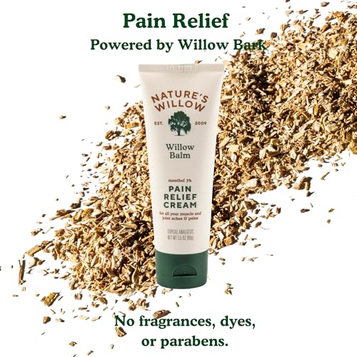 Nature's Willow Willow Balm Natural Pain Relief Cream for Muscles & Joints | Fast-Acting with Willow Bark & Menthol | Free from Artificial Fragrances & Dyes | 3-Pack | 3.5 fl oz - Image 3