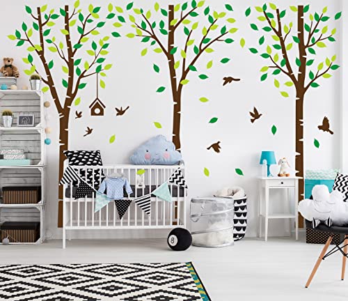Vinilos decorativos pared selva y aves 320x205 cm miniatura 4
