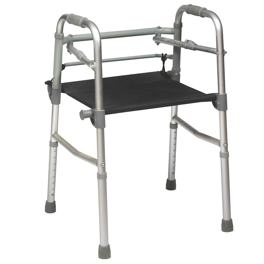 Aluminium Height Adjustable Folding Walker With Seat | Lightweight Portable | Handle Grip | Easy to Use-image-42