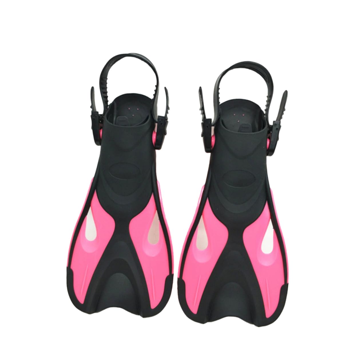 Yardwe 1 Pair Diving Fins Swimming Fins Sports Fins Fast Kick Fins Tpr Fins Gloves Adjustable Fins Open Heel Fins Swim Paddles Diving Flippers Snorkeling Fins Aldult Training Shoes Pink
