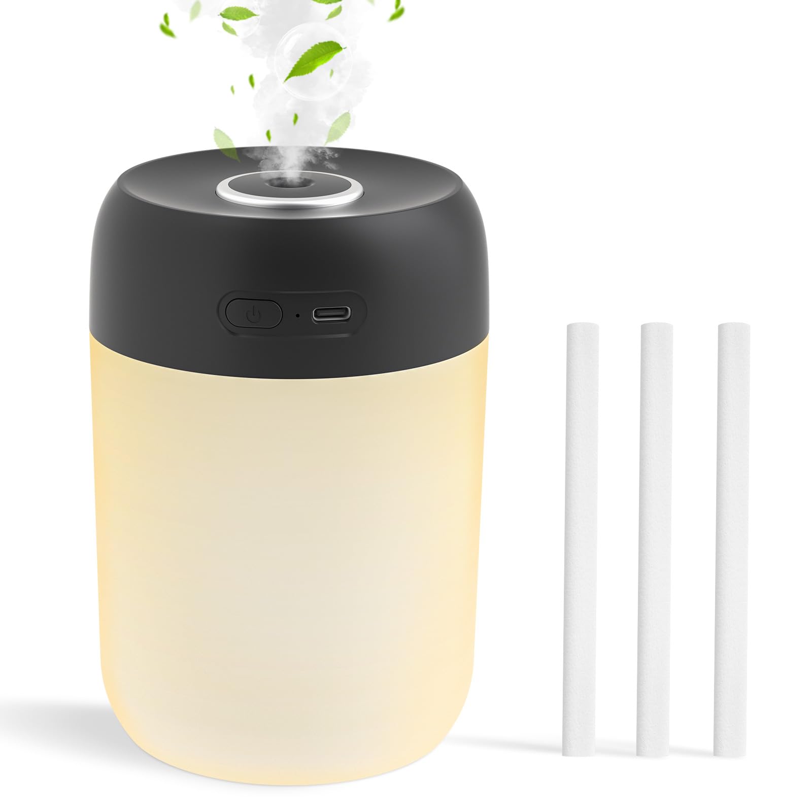 kissleaf Mini Cool Mist Air Humidifier for Bedroom with Night Light