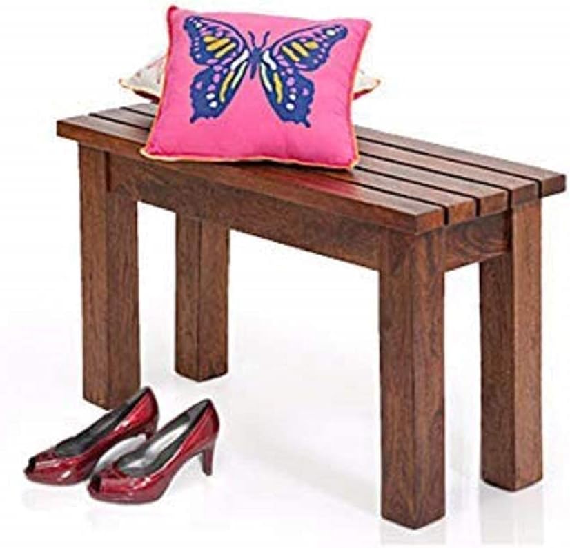 BAGARI ARTS Sheesham Solid Wood Bench for Sitting | Bench for Living Room | Balcony Garden and Outdoor Bench | Footstool, Bed End Table | Sheesham Wood | Wooden Bench Home Furniture | Brown Finish