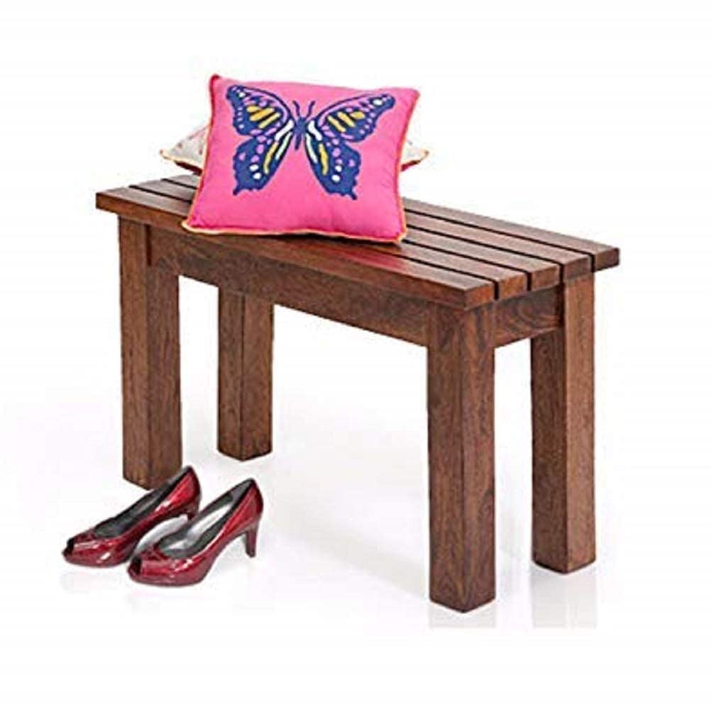BAGARI ARTS Sheesham Solid Wood Bench for Sitting | Bench for Living Room | Balcony Garden and Outdoor Bench | Footstool, Bed End Table | Sheesham Wood | Wooden Bench Home Furniture | Brown Finish
