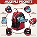 Kids Backpack for Big Boys Bookbag Middle Junior High College Student Back to School Teen Teenage Youth Schoolbag Ages 8-12 10-12 12-14 Years Old Mochilas Escolares Para Adolescentes Large 18 Inch Red