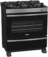 FOGAO A GAS MAXI VITREO 6 Q INOX GAS GLP