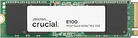Crucial SSD interno E100 1TB M.2 NVMe PCIe Gen4, até 5.000 MB/s, compatível com laptop e desktop - CT1000E100SSD8