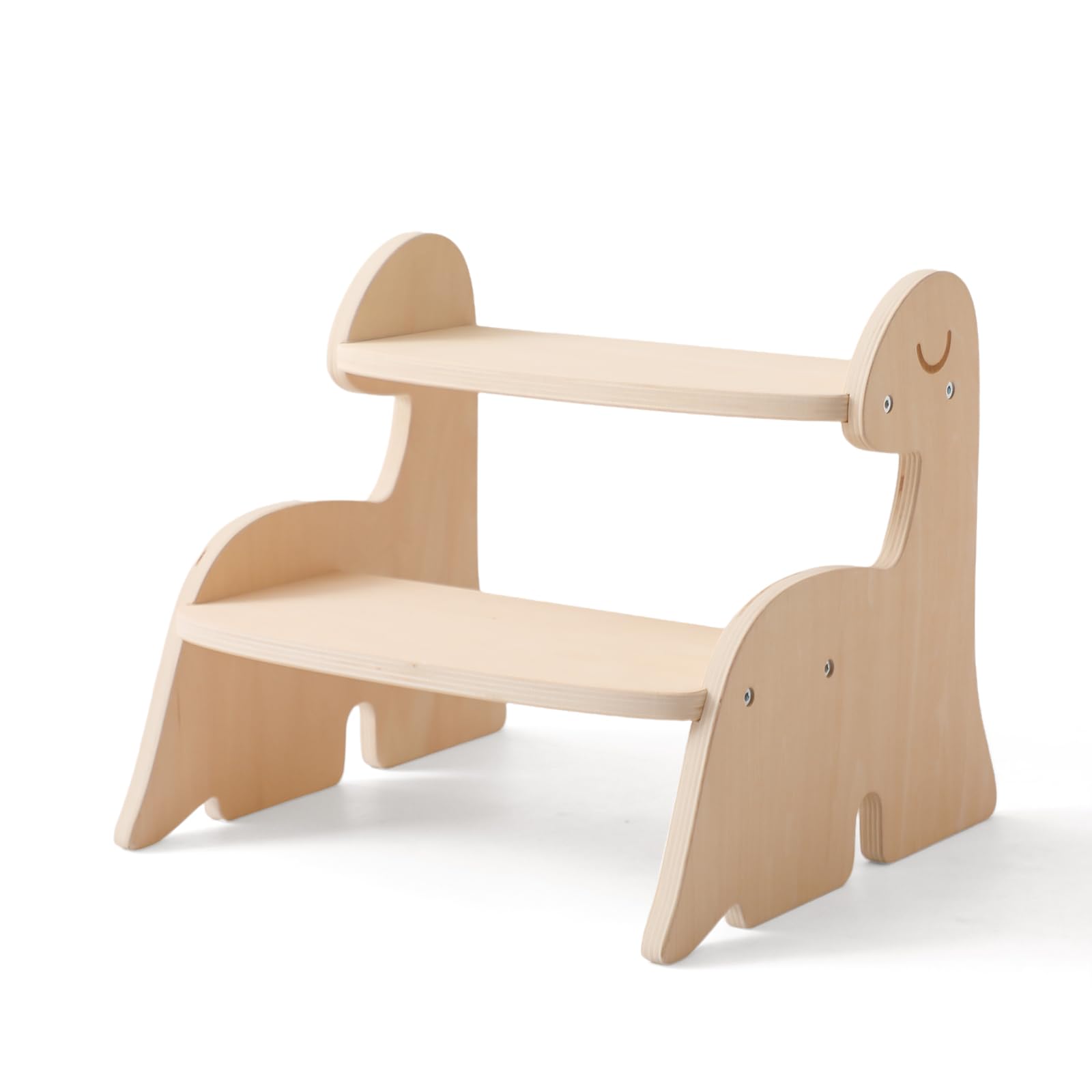 Promise Babe Lernturm Montessori Holz Tritthocker Für Kinder,Gegen Wand Schrank Dinosaur Baby Tritthocker 2 Stufe Kinder Möbel Tier Dino Holz Baby Kleinkinderzimmer Bad Küche WC 2 Stufe