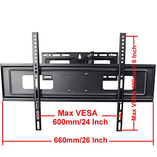 VideoSecu TV Wall Mount MW365B support de télévision noir ajustable avec bras extensible