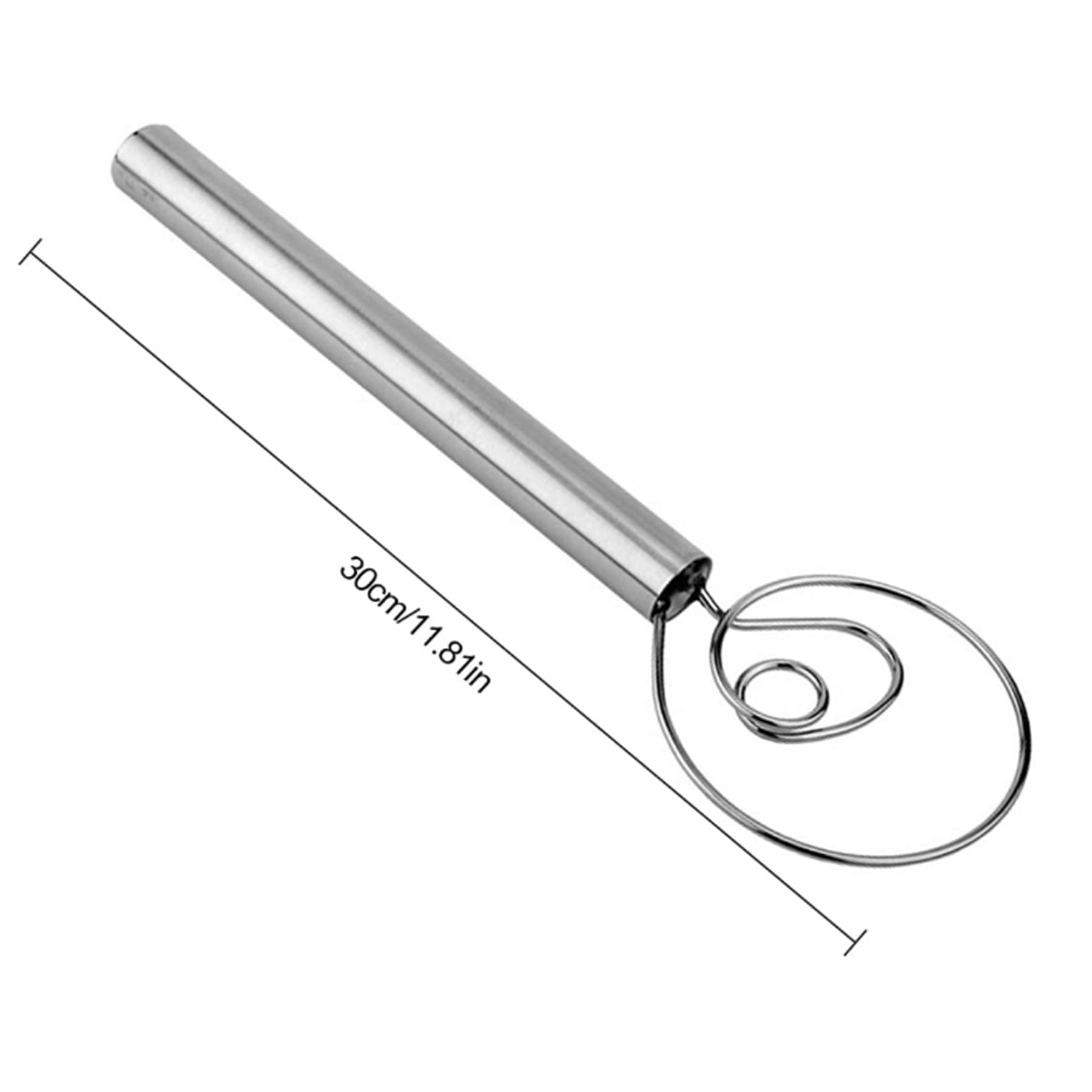 Danish Dough Whisk, Premium 304 Stainless Steel Bread Whisk - Image 2